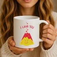 I Lava You Cute Funny Romantic Gift Coffee Mug thumb 3