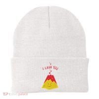 I Lava You Cute Funny Romantic Gift Beanie thumb 0