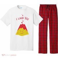 I Lava You Cute Funny Romantic Gift Pajama Set thumb 0