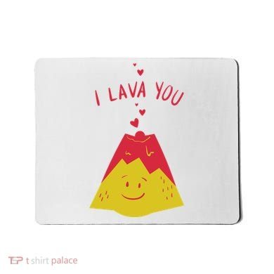 I Lava You Cute Funny Romantic Gift Mousepad