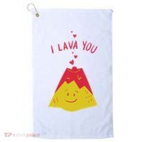 I Lava You Cute Funny Romantic Gift Golf Towel thumb 0