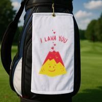 I Lava You Cute Funny Romantic Gift Golf Towel thumb 2