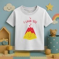 I Lava You Cute Funny Romantic Gift Toddler T-Shirt thumb 3
