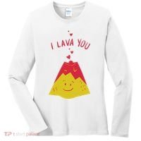 I Lava You Cute Funny Romantic Gift Women's Long Sleeve Shirt thumb 0