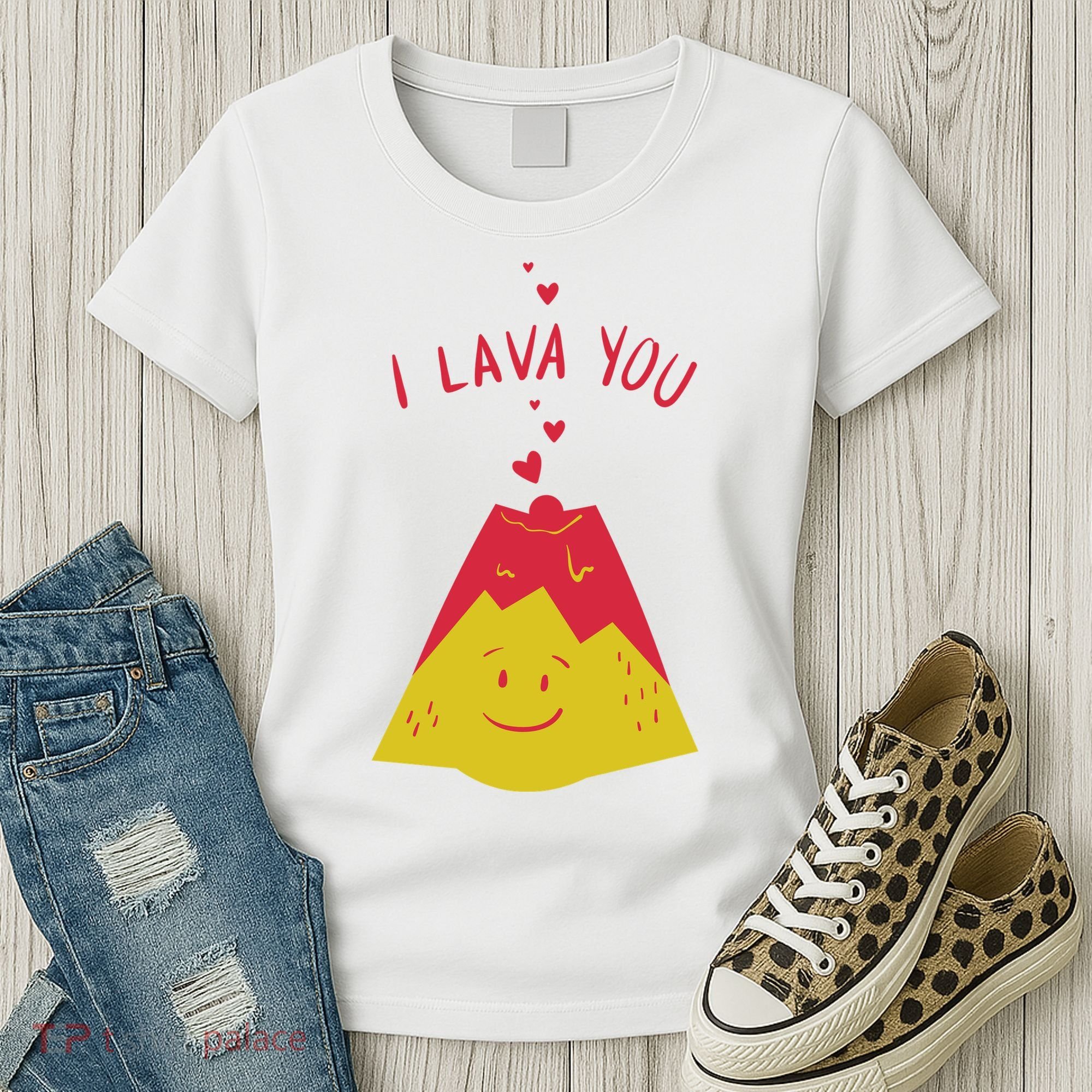I Lava You Cute Funny Romantic Gift Women's T-Shirt