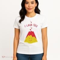 I Lava You Cute Funny Romantic Gift Women's T-Shirt thumb 4