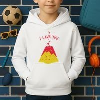 I Lava You Cute Funny Romantic Gift Kids Hoodie thumb 2
