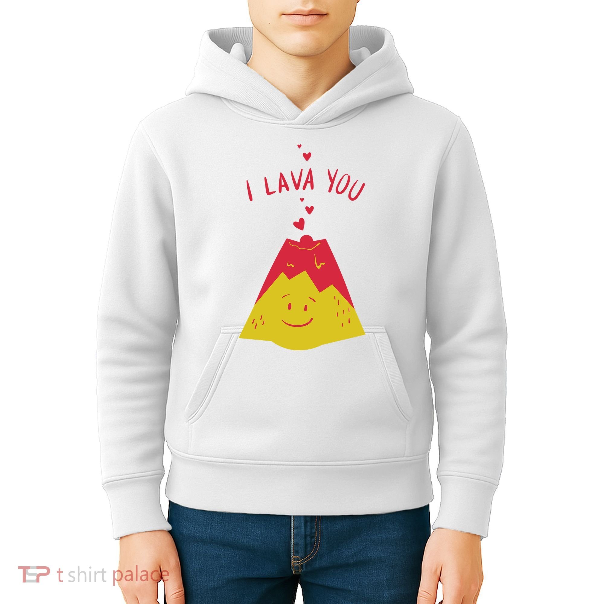 I Lava You Cute Funny Romantic Gift Kids Hoodie