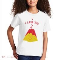 I Lava You Cute Funny Romantic Gift Kids T-Shirt thumb 2