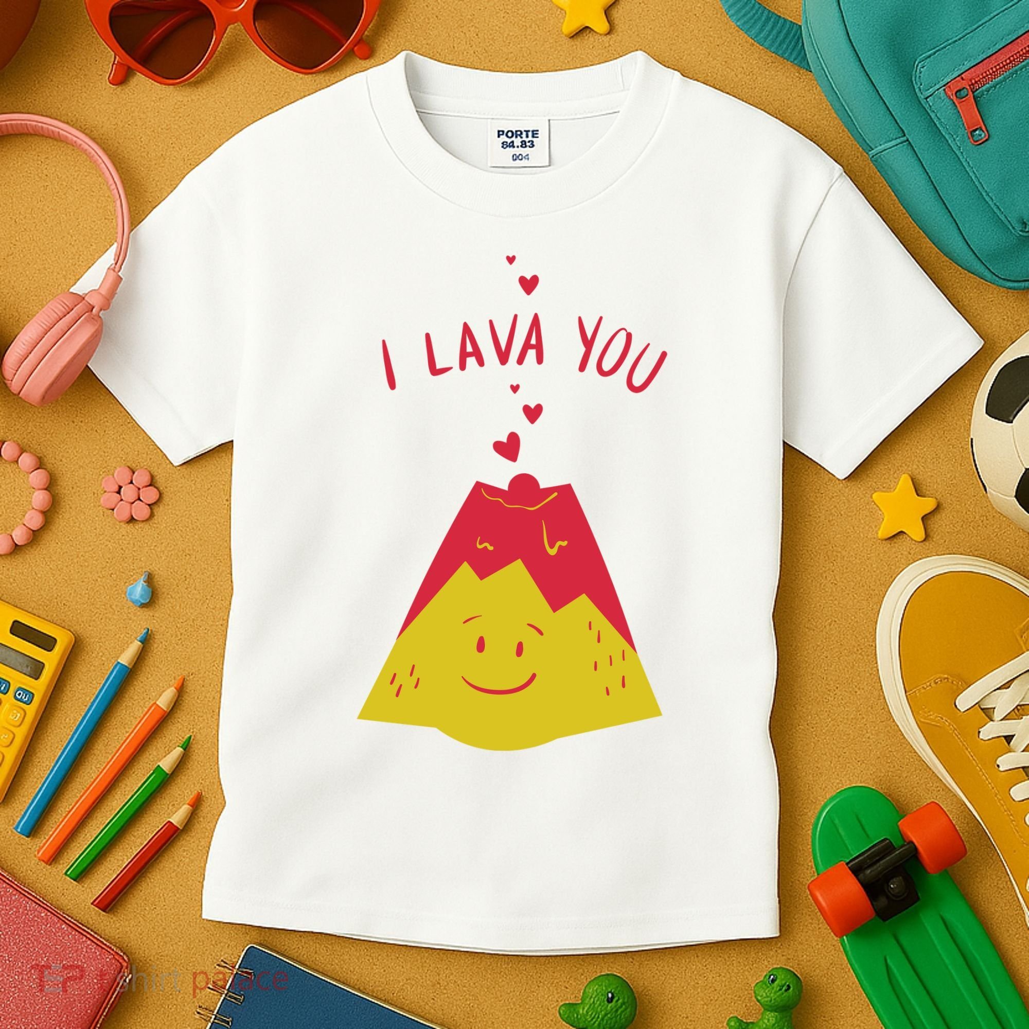 I Lava You Cute Funny Romantic Gift Kids T-Shirt