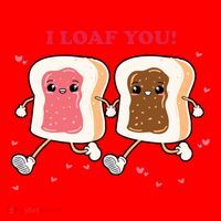 I Loaf You Valentines Day Funny Gift Santa Hat thumb 1
