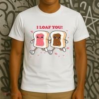 I Loaf You Valentines Day Funny Gift T-Shirt thumb 3