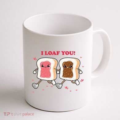 I Loaf You Valentines Day Funny Gift Coffee Mug back