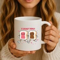 I Loaf You Valentines Day Funny Gift Coffee Mug thumb 3