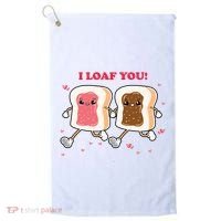 I Loaf You Valentines Day Funny Gift Golf Towel thumb 0