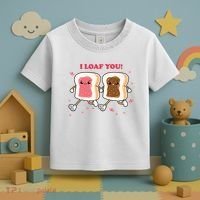 I Loaf You Valentines Day Funny Gift Toddler T-Shirt thumb 3