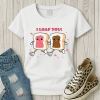 I Loaf You Valentines Day Funny Gift Women's T-Shirt thumb 3