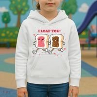 I Loaf You Valentines Day Funny Gift Kids Hoodie thumb 3