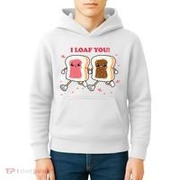 I Loaf You Valentines Day Funny Gift Kids Hoodie thumb 4