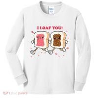 I Loaf You Valentines Day Funny Gift Kids Long Sleeve Shirt thumb 0