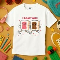 I Loaf You Valentines Day Funny Gift Kids T-Shirt thumb 3