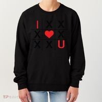 I Love You Tic Tac Toe Cute Valentines Day Women's Sweatshirt thumb 0