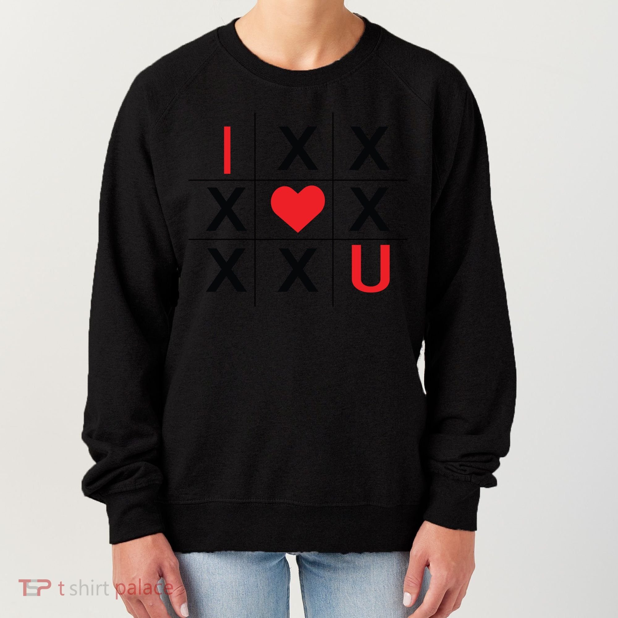 I Love You Tic Tac Toe Cute Valentines Day Women's Sweatshirt