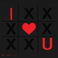 I Love You Tic Tac Toe Cute Valentines Day Coaster thumb 2