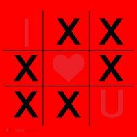 I Love You Tic Tac Toe Cute Valentines Day Santa Hat thumb 1
