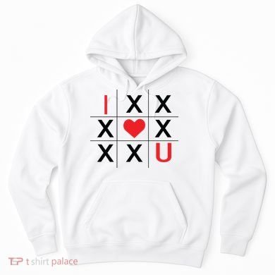 I Love You Tic Tac Toe Cute Valentines Day Hoodie