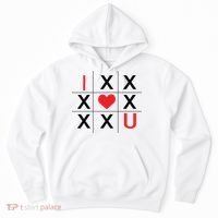 I Love You Tic Tac Toe Cute Valentines Day Hoodie thumb 0