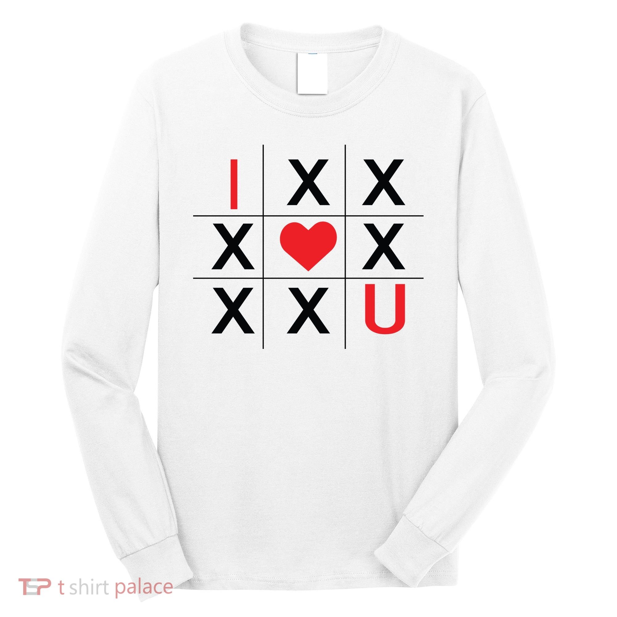 I Love You Tic Tac Toe Cute Valentines Day Long Sleeve Shirt