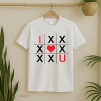 I Love You Tic Tac Toe Cute Valentines Day T-Shirt thumb 2
