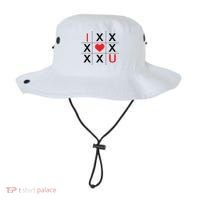 I Love You Tic Tac Toe Cute Valentines Day Bucket Hat thumb 0