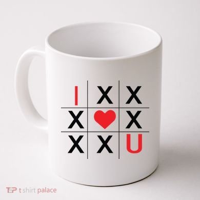 I Love You Tic Tac Toe Cute Valentines Day Coffee Mug