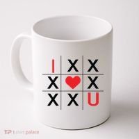 I Love You Tic Tac Toe Cute Valentines Day Coffee Mug thumb 0