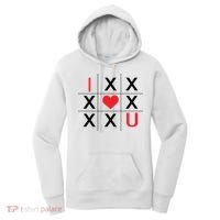 I Love You Tic Tac Toe Cute Valentines Day Women's Hoodie thumb 0
