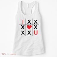 I Love You Tic Tac Toe Cute Valentines Day Women's Tank Top thumb 0