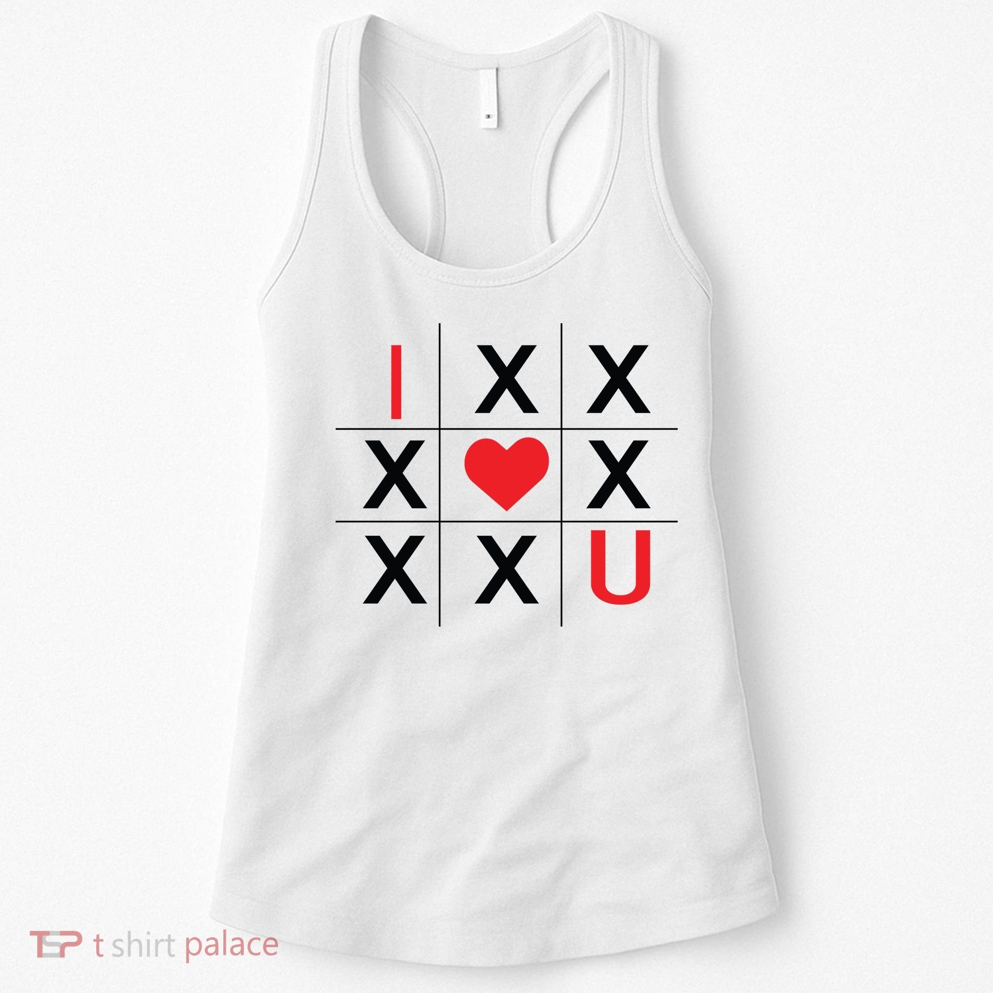 I Love You Tic Tac Toe Cute Valentines Day Women's Tank Top