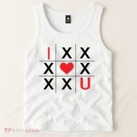 I Love You Tic Tac Toe Cute Valentines Day Tank Top thumb 2