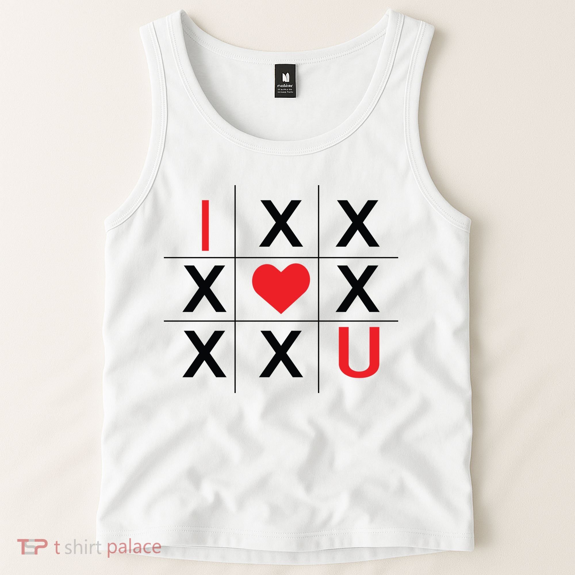 I Love You Tic Tac Toe Cute Valentines Day Tank Top