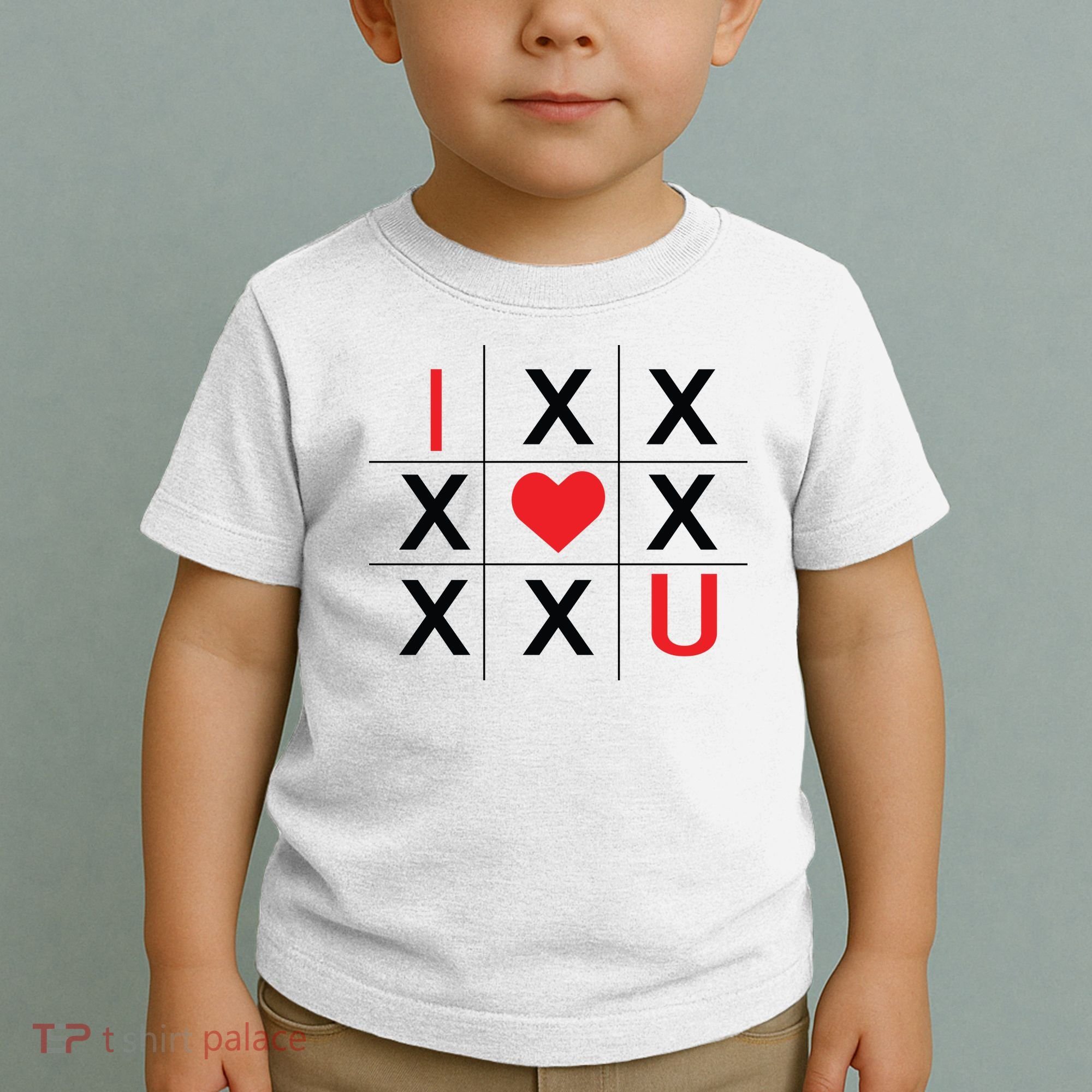 I Love You Tic Tac Toe Cute Valentines Day Toddler T-Shirt