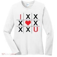 I Love You Tic Tac Toe Cute Valentines Day Women's Long Sleeve Shirt thumb 0