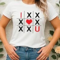 I Love You Tic Tac Toe Cute Valentines Day Women's T-Shirt thumb 2