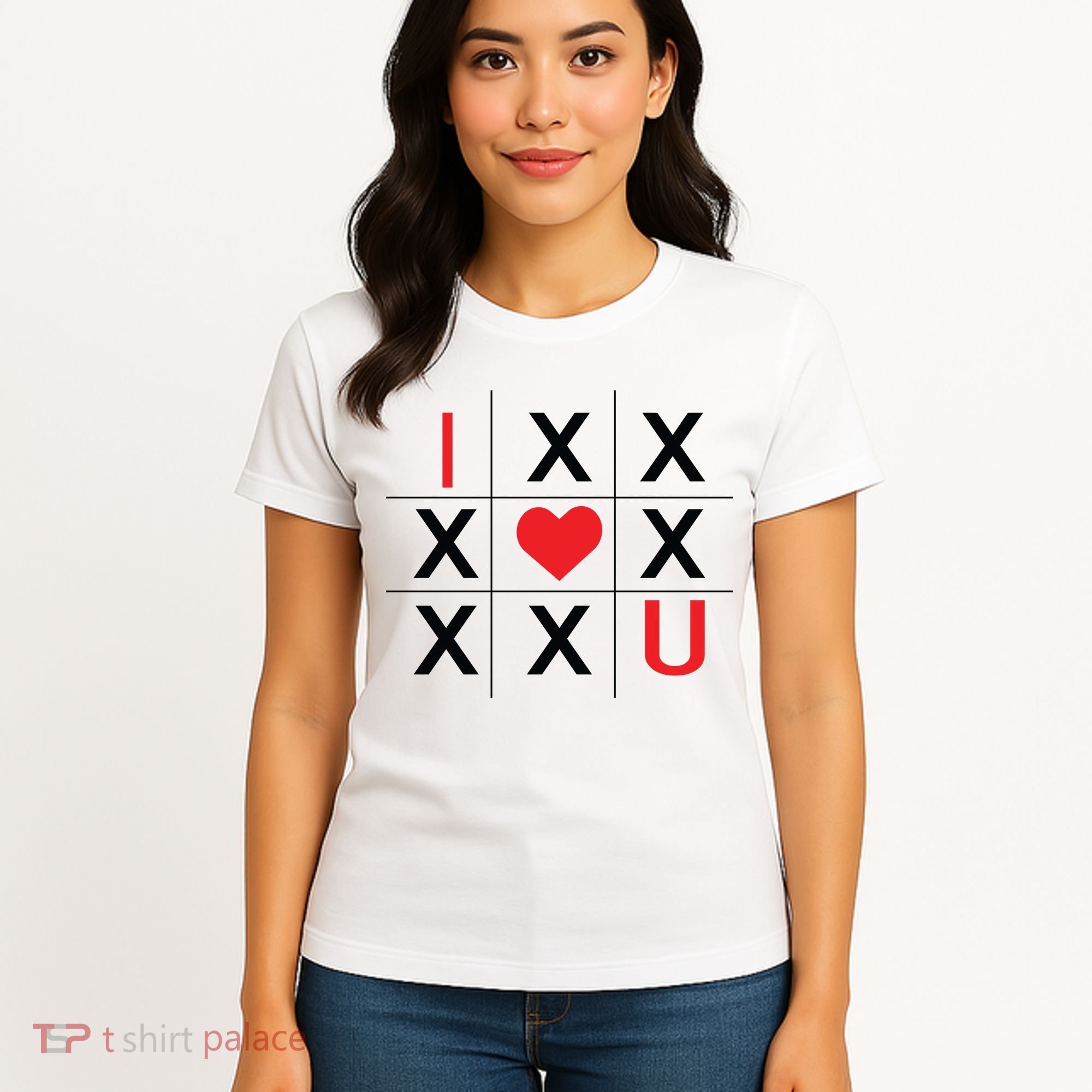 I Love You Tic Tac Toe Cute Valentines Day Women's T-Shirt