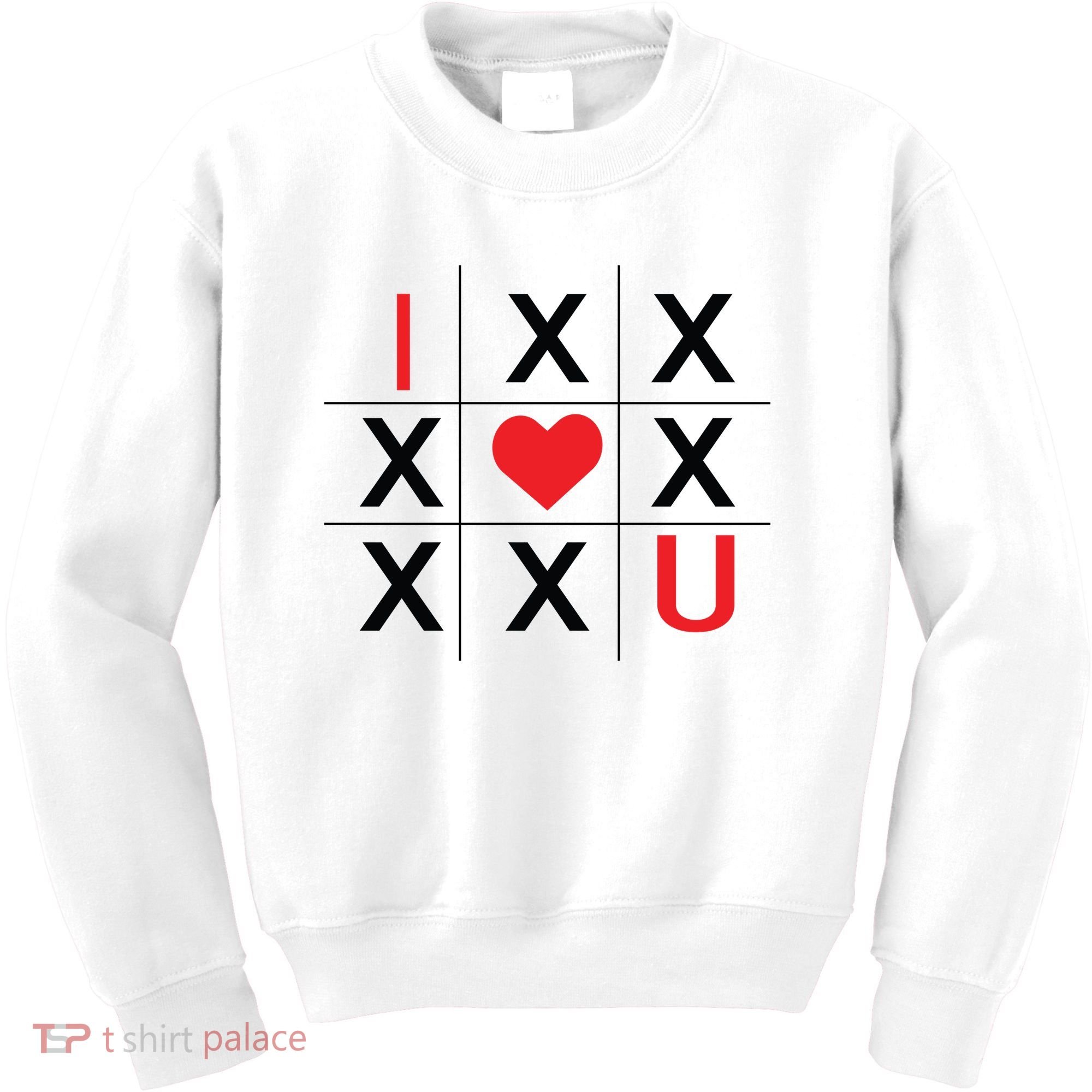 I Love You Tic Tac Toe Cute Valentines Day Kids Sweatshirt