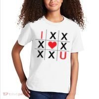 I Love You Tic Tac Toe Cute Valentines Day Kids T-Shirt thumb 2