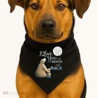 I Love You To The Moon And Back USA-Made Doggie Bandana thumb 1