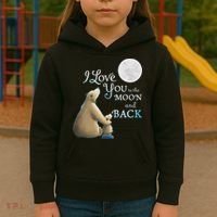 I Love You To The Moon And Back Kids Hoodie thumb 3