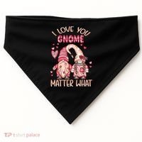 I Love You Gnome Valentines Gift For Valentine Day USA-Made Doggie Bandana thumb 0